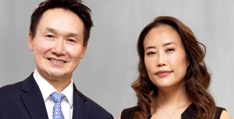 Double board-certified facial plastic surgeons, Dr. James Chan and Dr. Haena Kim